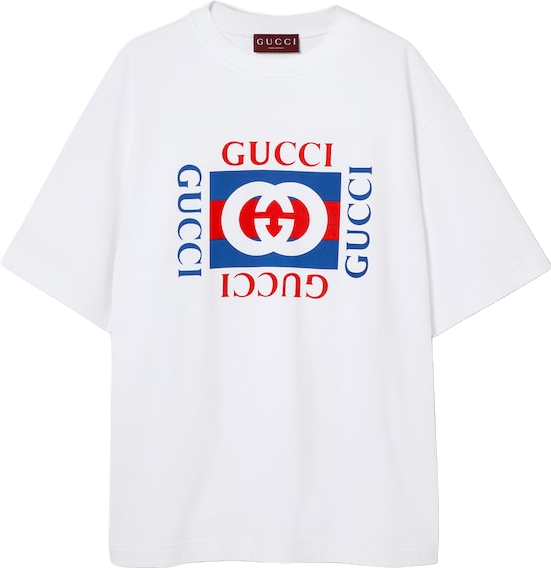 Gucci Interlocking G-Print T-Shirt - White | Editorialist