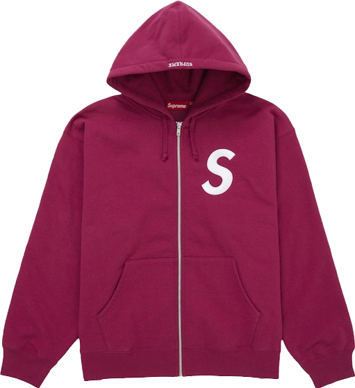 Supreme S Logo Zip-Up Hoodie - Blue | Editorialist