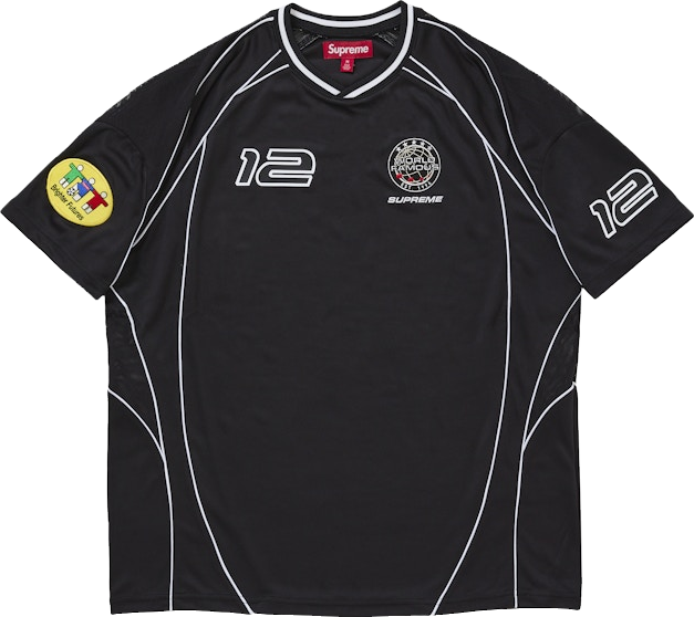 Supreme Arabic Logo Soccer Jersey - White | Editorialist