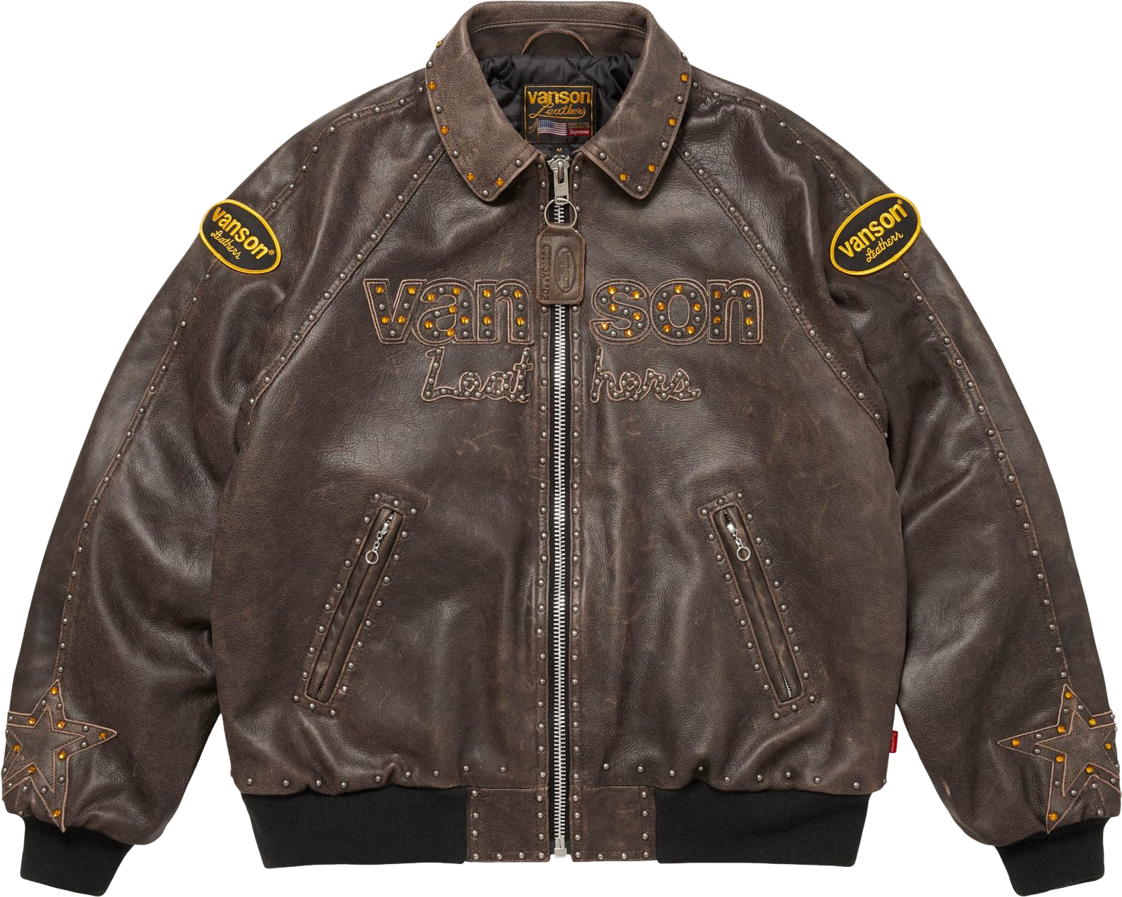 Supreme X Vanson Leathers X B.B. Simon Jacket - Brown | Editorialist