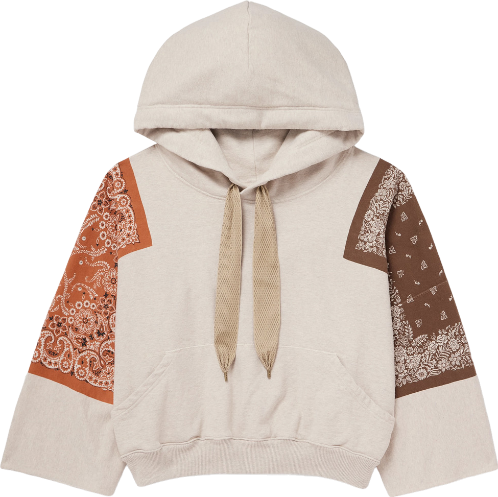 Kapital Bandana-Print Cotton-Jersey Hoodie - Neutrals | Editorialist
