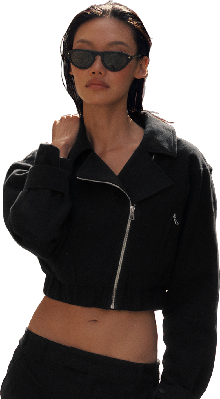 Alo Yoga Cropped Playmaker Jacket - Black | Editorialist