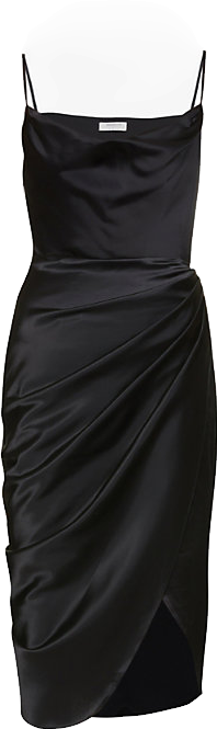 House Of Cb Anja Satin Corset Midi Dress - Raisin - 50% Off | Editorialist