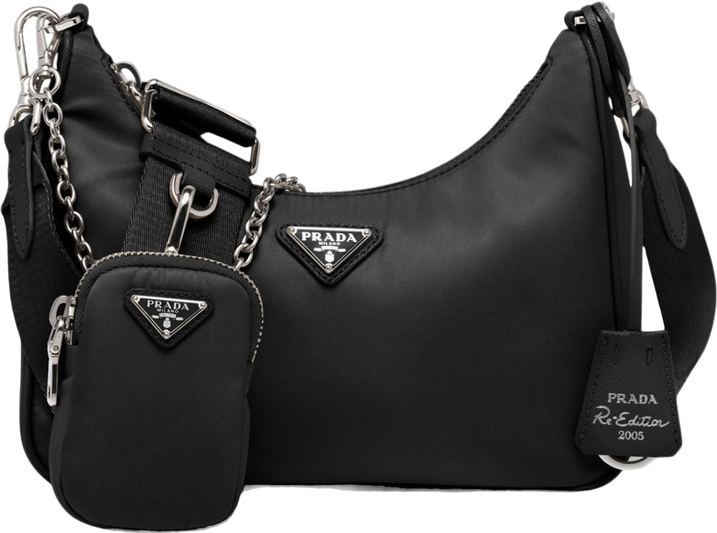 Prada Re-edition 2005 Re-nylon Bag - Black | Editorialist