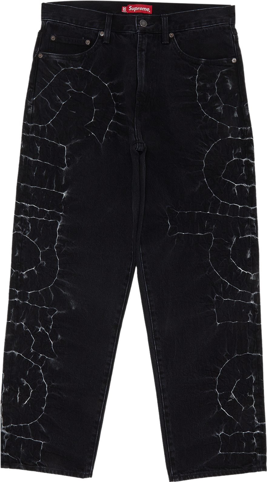 Supreme Shibori Loose Fit Jean - Black | Editorialist