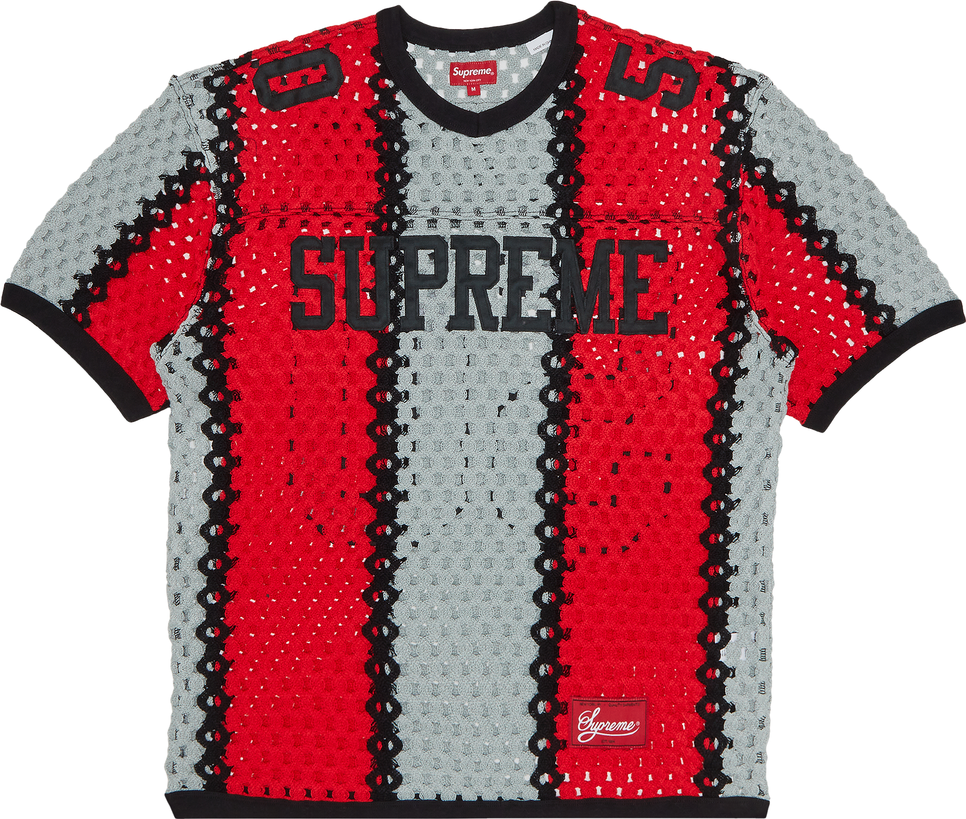 Supreme Crochet Football Jersey - Black | Editorialist