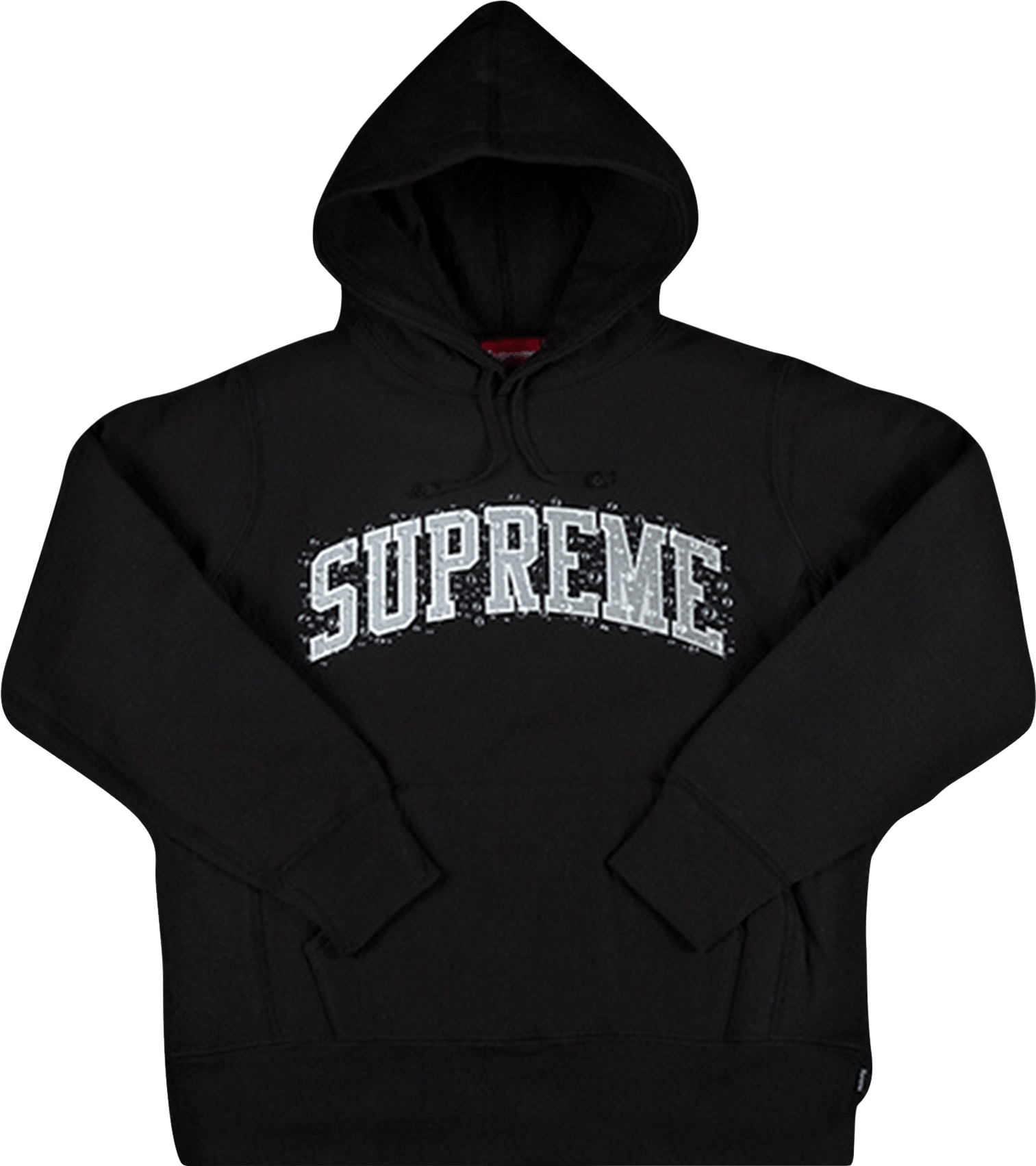Supreme Glitter Arc Hooded Sweatshirt - Grey | Editorialist