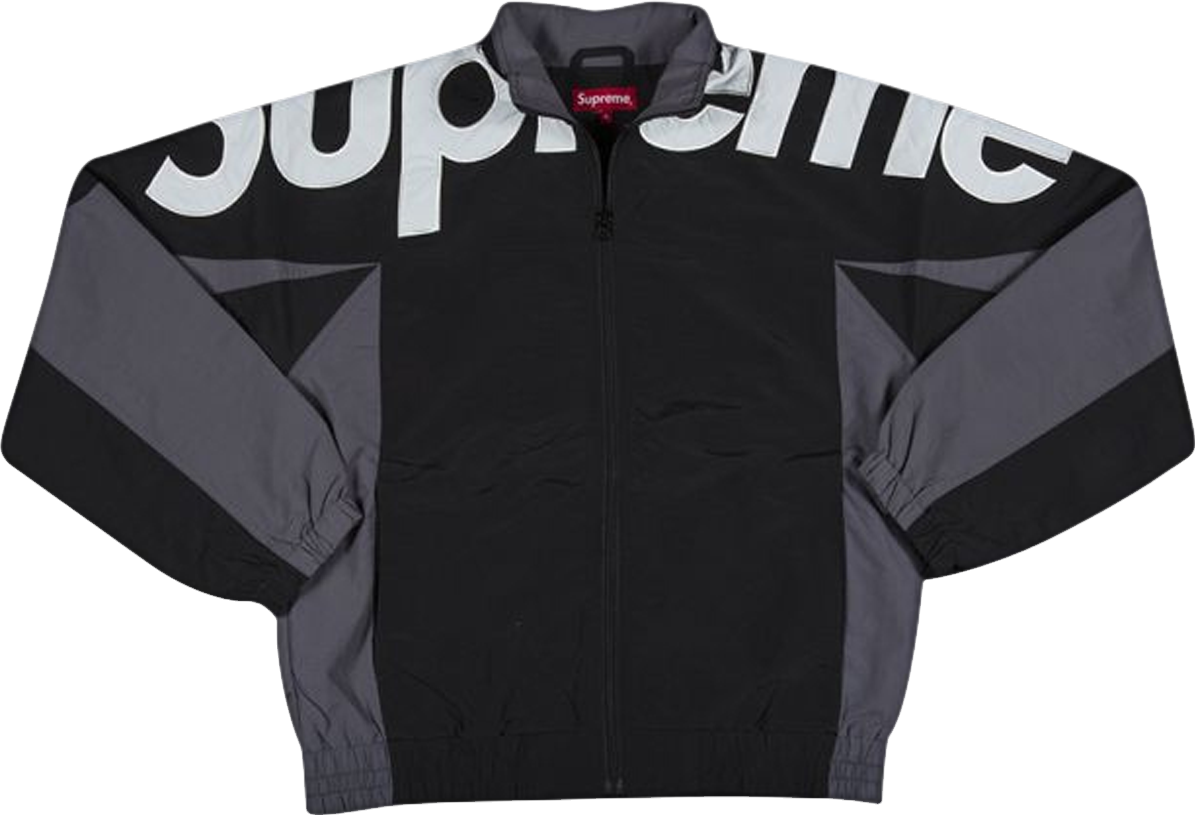 Supreme Shoulder Logo Track Jacket - Black | Editorialist