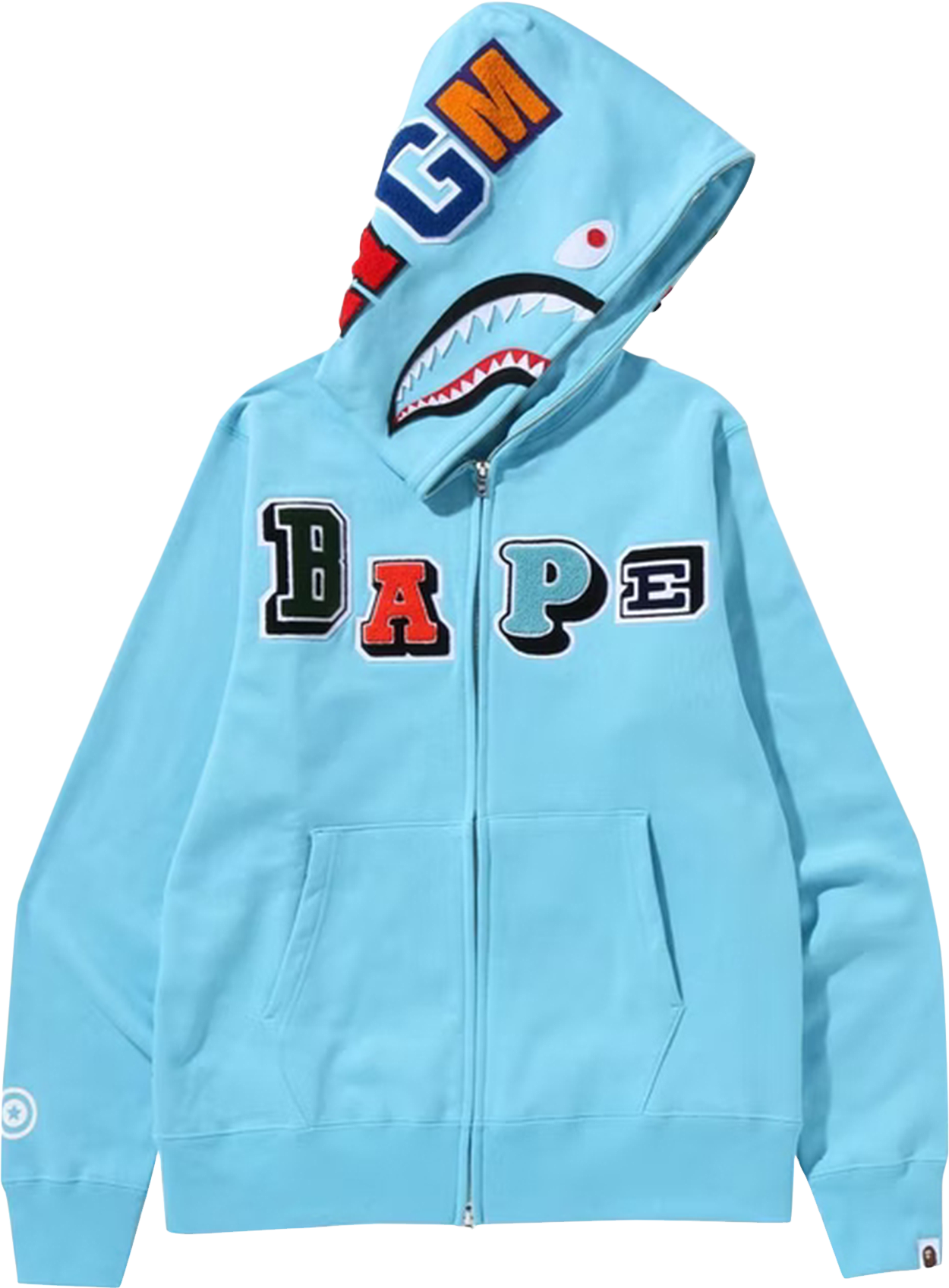 APE × MEDICOM SHARK BE@R FULL ZIP HOODIE BAPE × medicom toy BE@R Shark full zip hoodie camo BEAR A Bathing