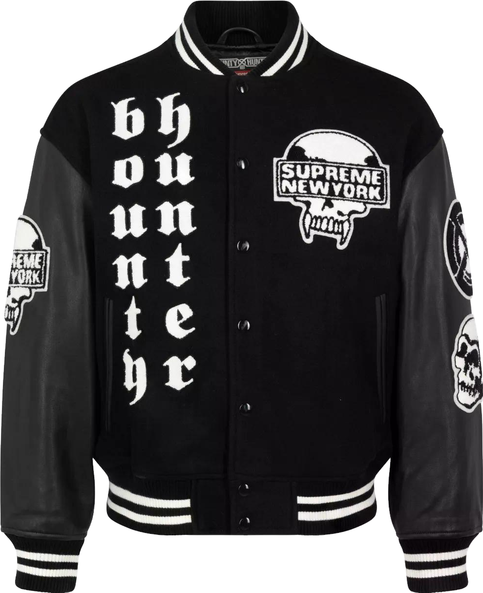 Supreme Veritas Varsity Jacket - Black | Editorialist