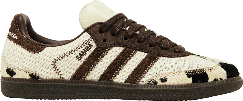 Adidas Notitle X Samba Og 'Cow Print' Sneakers - Brown | Editorialist