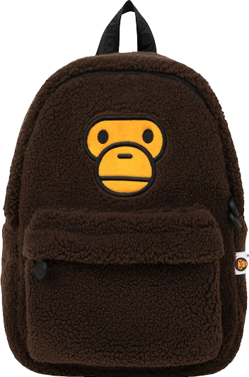 A BATHING APE Baby Milo Fur Mini Backpack - Brown | Editorialist