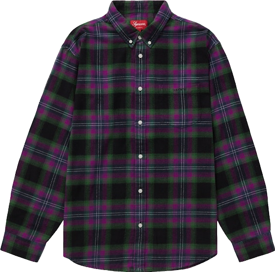 Supreme Old English Plaid Flannel Shirt - Orange | Editorialist
