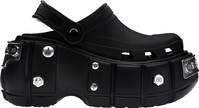 Balenciaga X Crocs Hardcrocs Sandal In Black | Editorialist