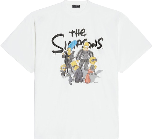 Balenciaga The Simpsons-Print T-Shirt - White | Editorialist