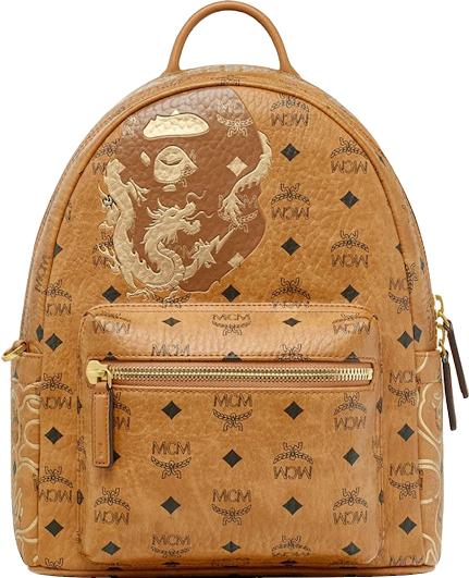 A BATHING APE X Mcm Stark Lunar New Year Visetos Daypack - Beige