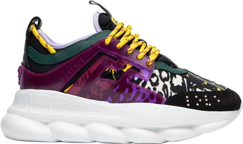 Versace Chain Reaction 2 Chainz Leopard Sneakers - Multi/color