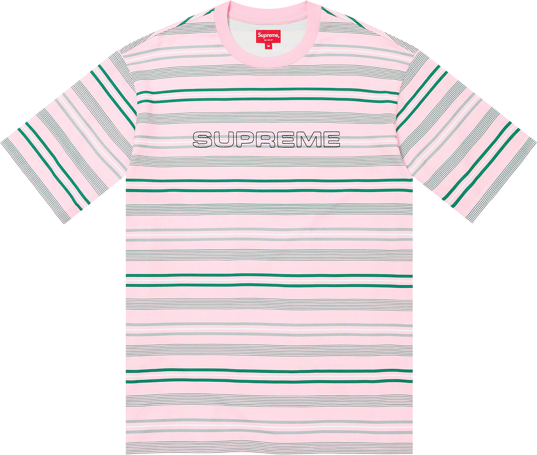 Supreme Stripe Pocket Long-Sleeve Top - Pink | Editorialist