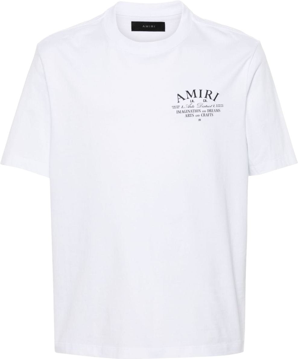 Amiri Logo-Print Cotton T-Shirt - White - 44% Off | Editorialist