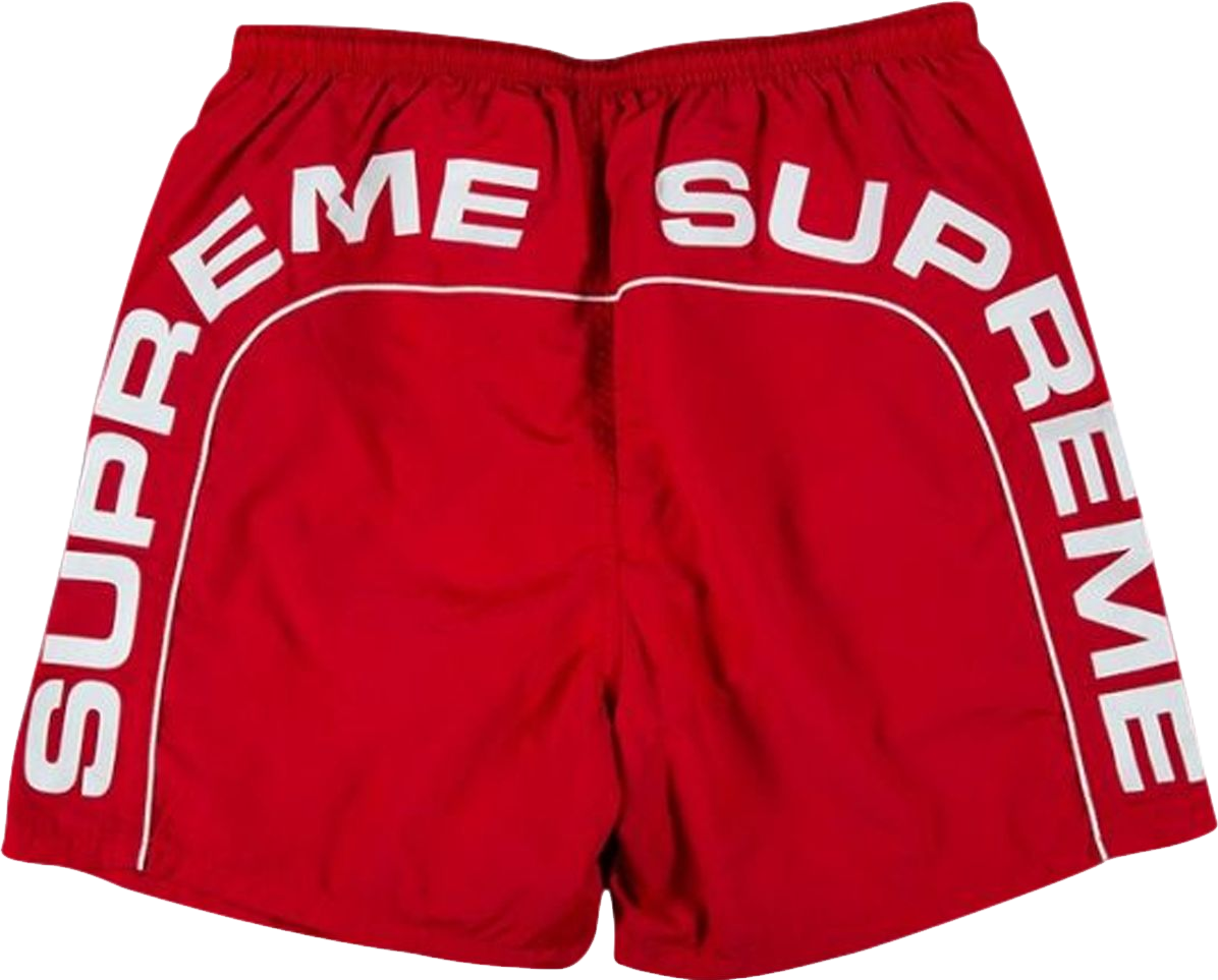 Supreme Arc Logo Water Short - Red | Editorialist