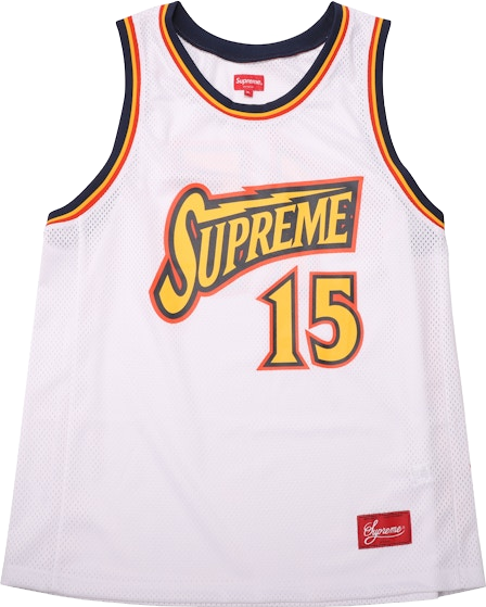 Supreme Bolt Basketball Jersey - White | Editorialist