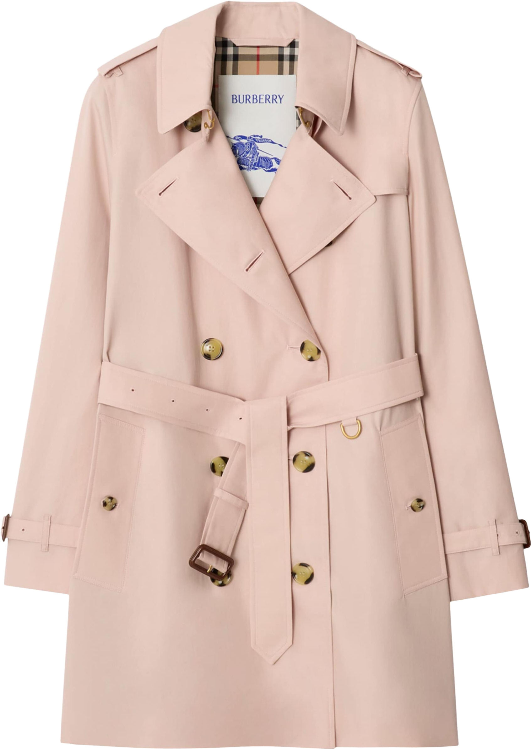 Burberry The Kensington Tropical Gabardine Trench Coat - Pink