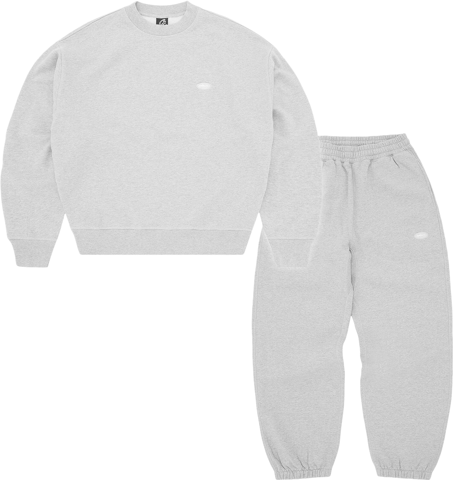 Corteiz Mini Island Crewneck Tracksuit - Grey | Editorialist