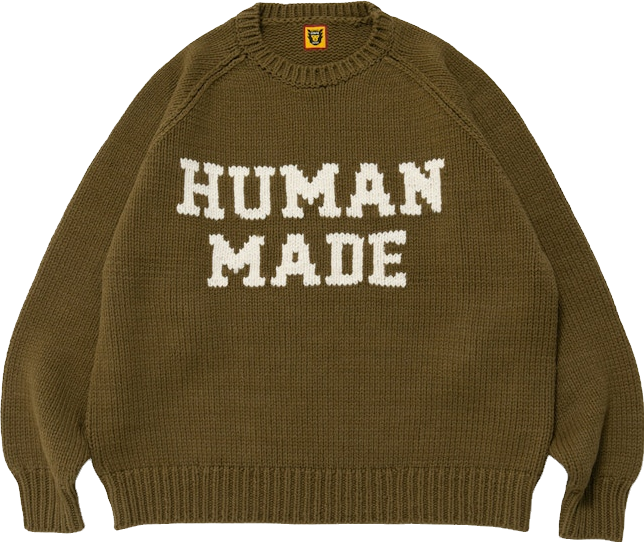 Human Made Bear Raglan Knit Sweater - Blue | Editorialist