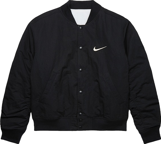 StüSsy X Nike Reversible Varsity Jacket - Black | Editorialist