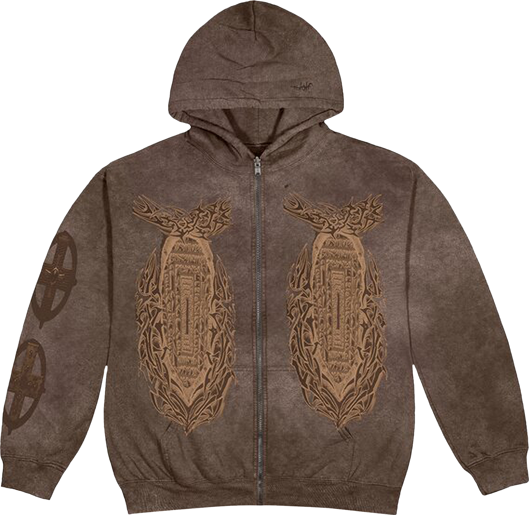 Travis Scott God'S Country Zip Hoodie - Brown | Editorialist