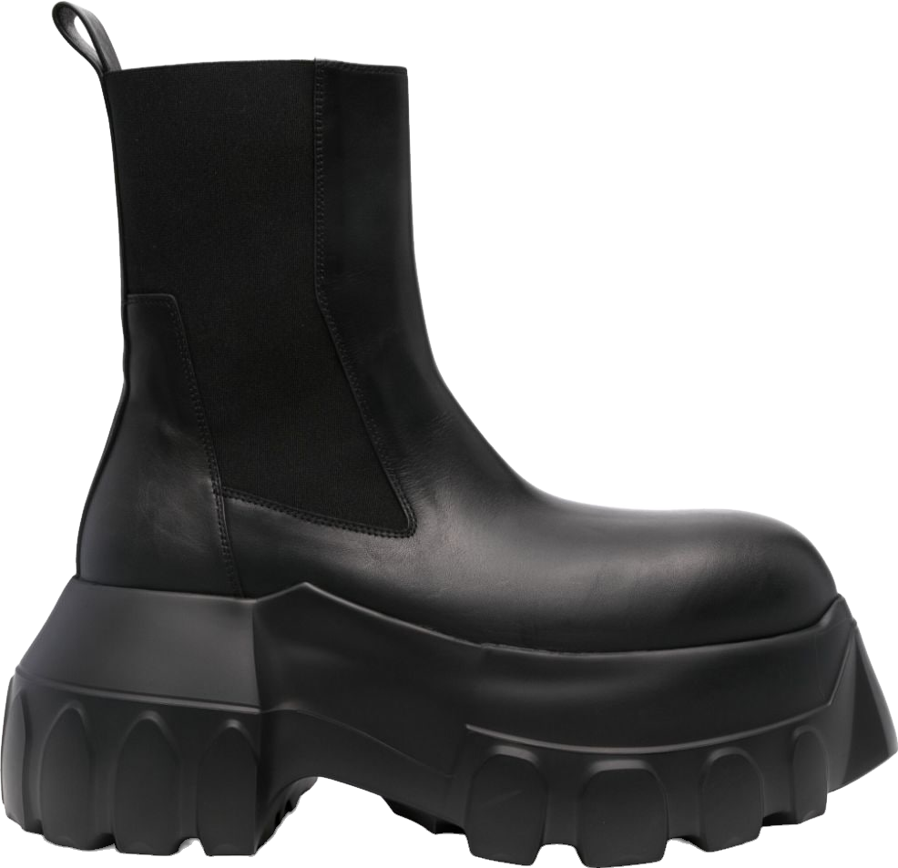 Rick Owens Mega Bozo Tractor Beetle Boots In Black | Editorialist
