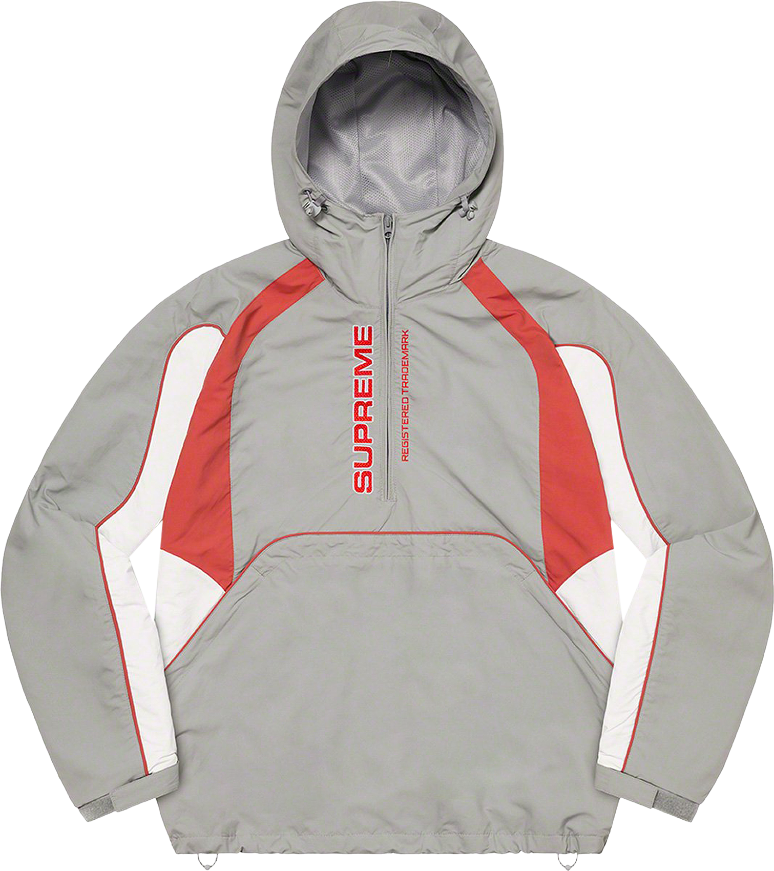 Supreme Paneled Half Zip Pullover - Grey | Editorialist