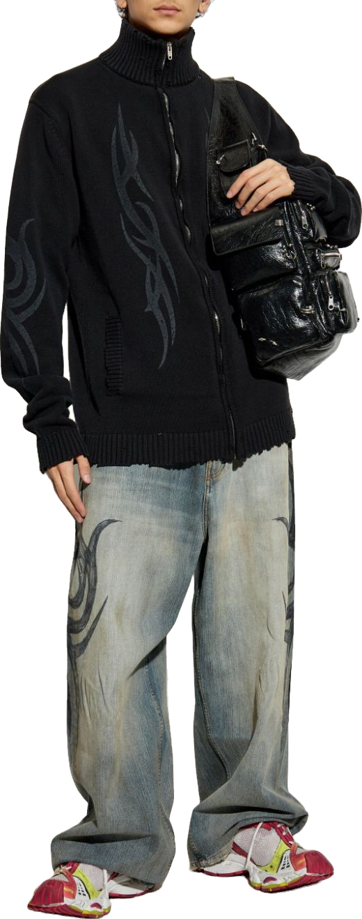 Buy Balenciaga Y2k Zip-up Cardigan - Black At 23% Off | Editorialist
