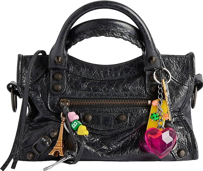 Balenciaga Le City Mini Bag With Charms - Black | Editorialist