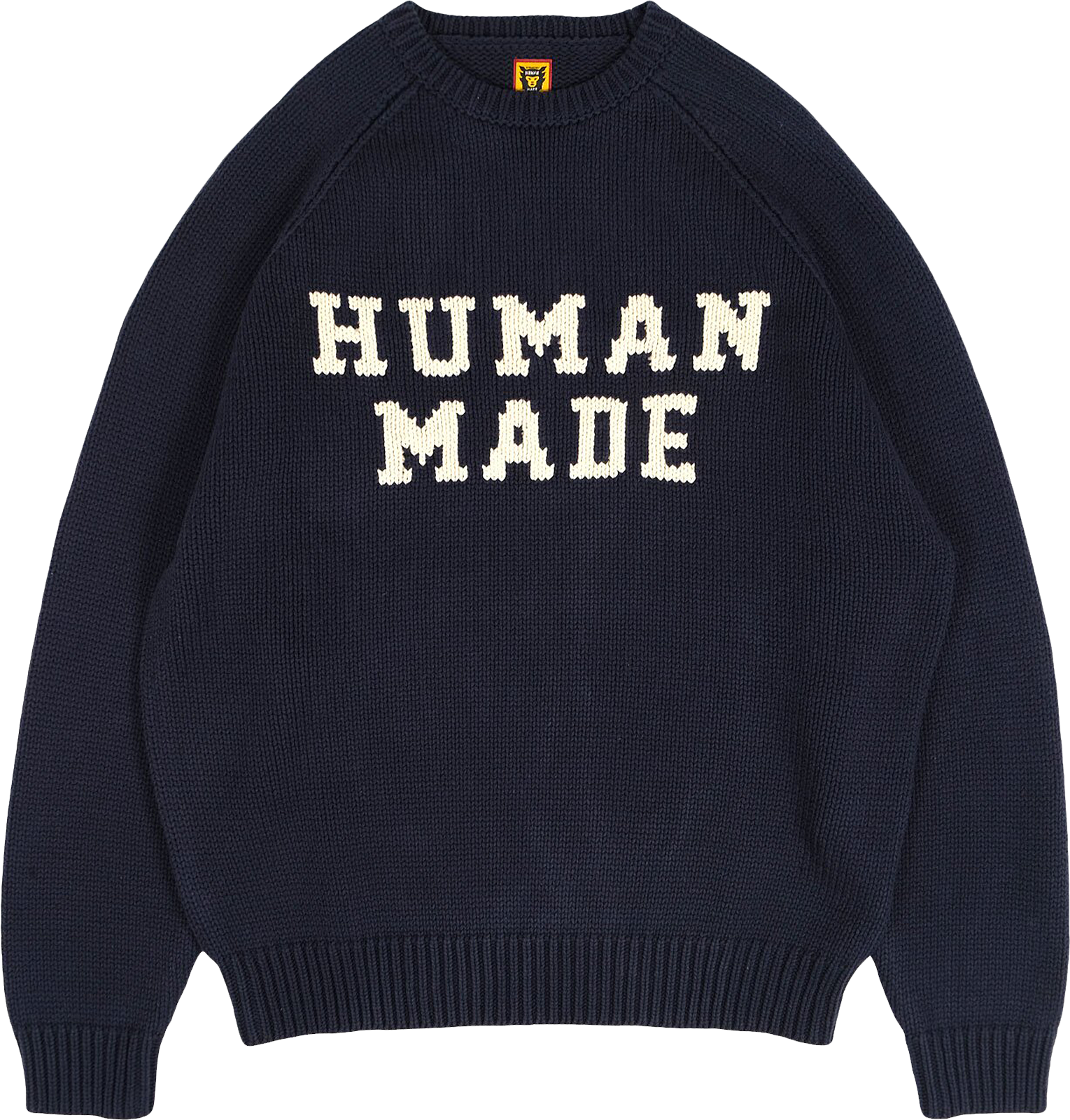 Human Made Bear Raglan Knit Sweater - Blue | Editorialist
