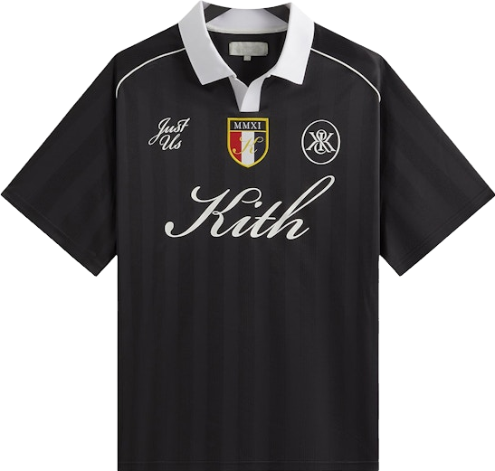Kith Shadow Stripe Marcel Soccer Top - Black | Editorialist