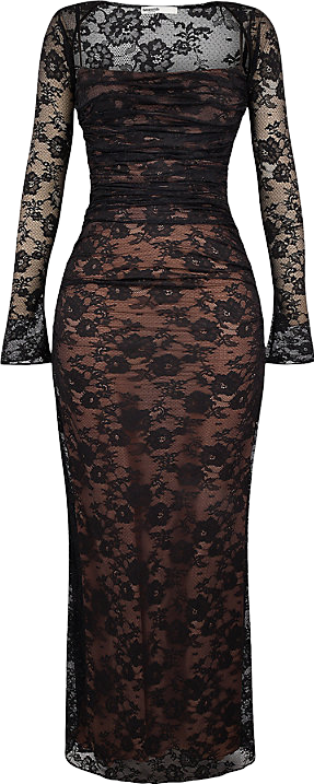 House Of Cb Artemis Corseted Lace Maxi Dress - Black | Editorialist House Of Cb Artemis Corseted Lace Maxi Dress - Black | Editorialist