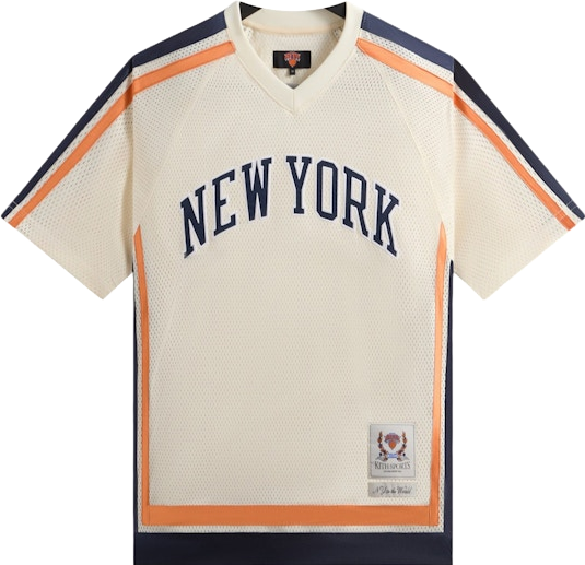 Kith X New York Knicks Mesh Leon Top - Sandrift | Editorialist