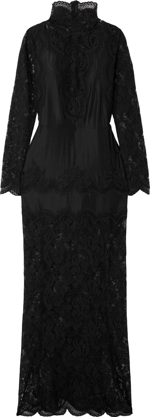 rabanne lace-trimmed silk-satin maxi dress Rabanne Lace-Trimmed Silk-Satin Maxi Dress in Natural