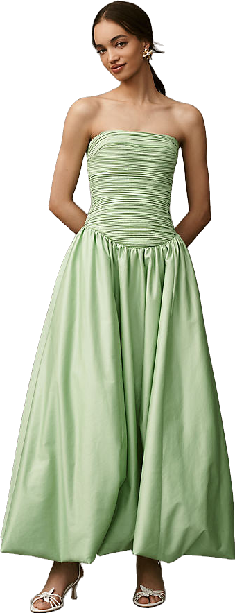sachin and babi light blue dress Velvet Orchid: Mikado Dropped-Waist Wedding Dress