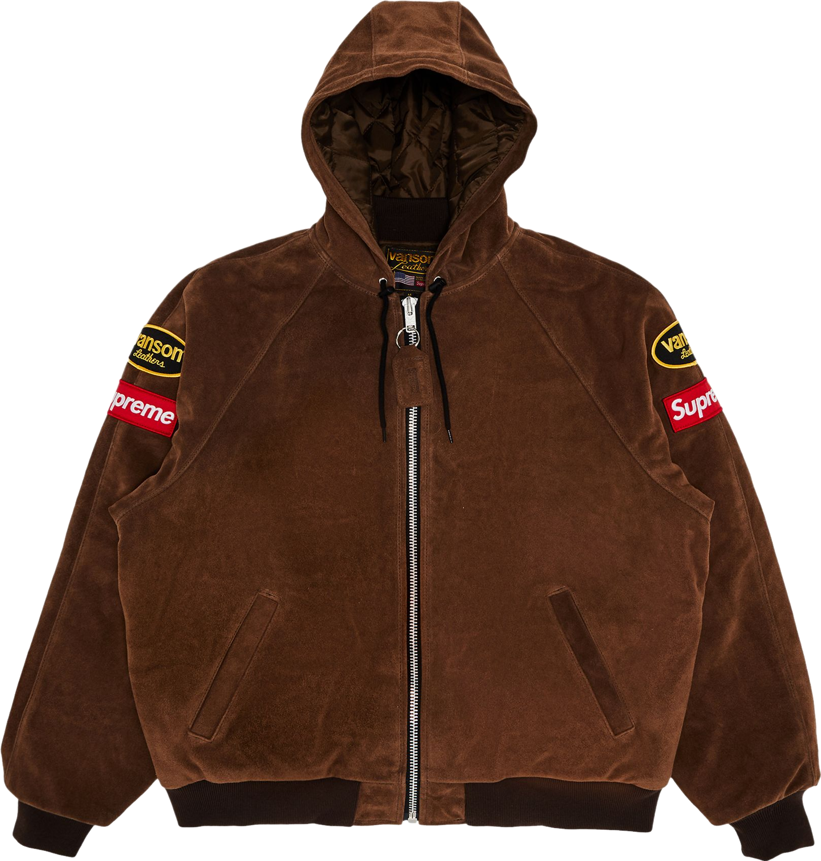 Supreme Leather Hooded Work Jacket - Tan | Editorialist