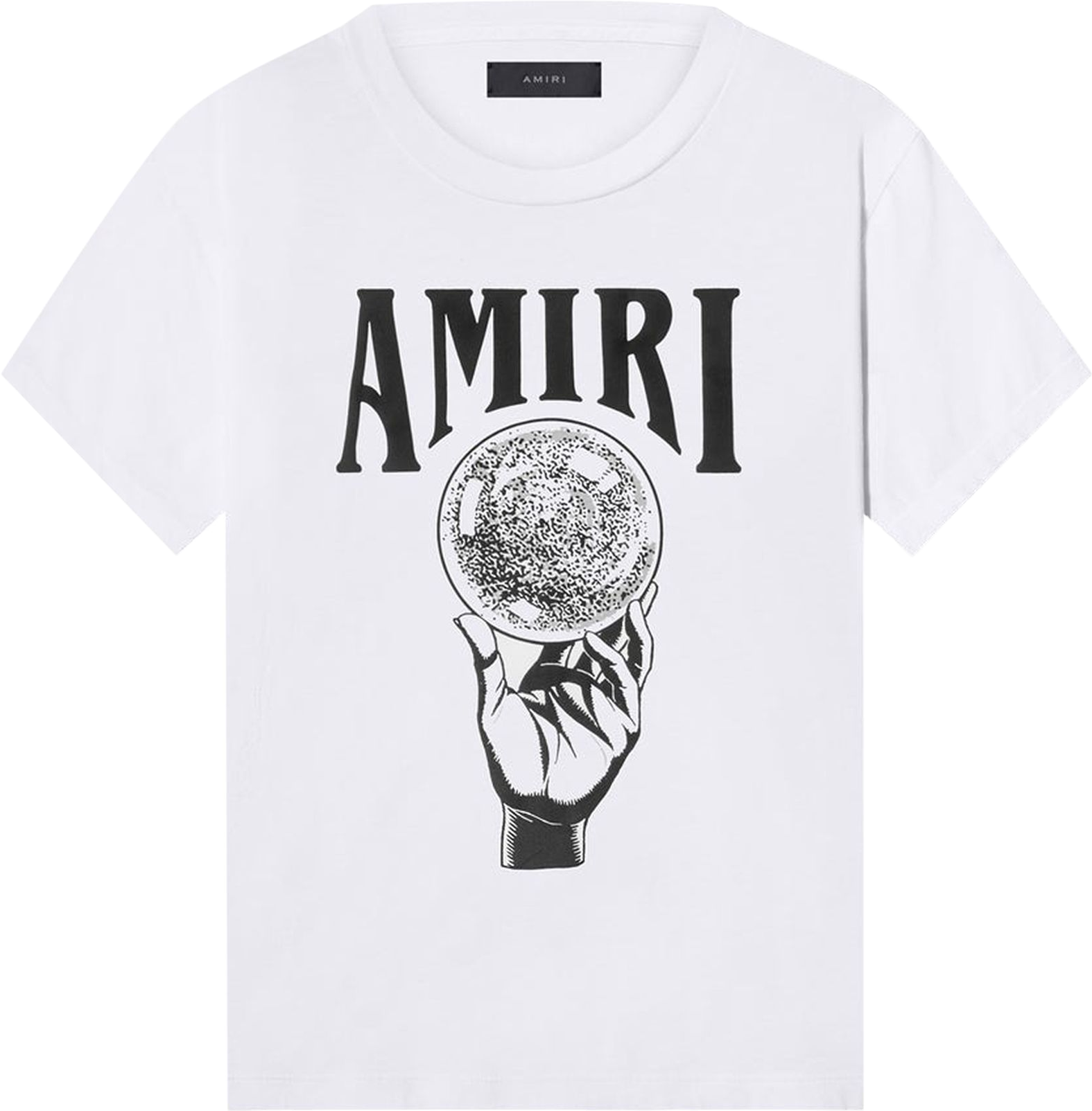 Amiri Crystal Ball Short-Sleeve Tee In White | Editorialist