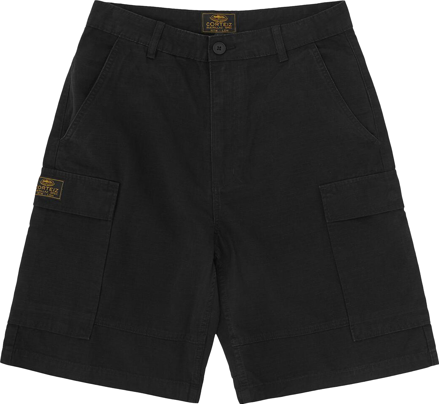 Corteiz Alcatraz Cargo Shorts - Black | Editorialist