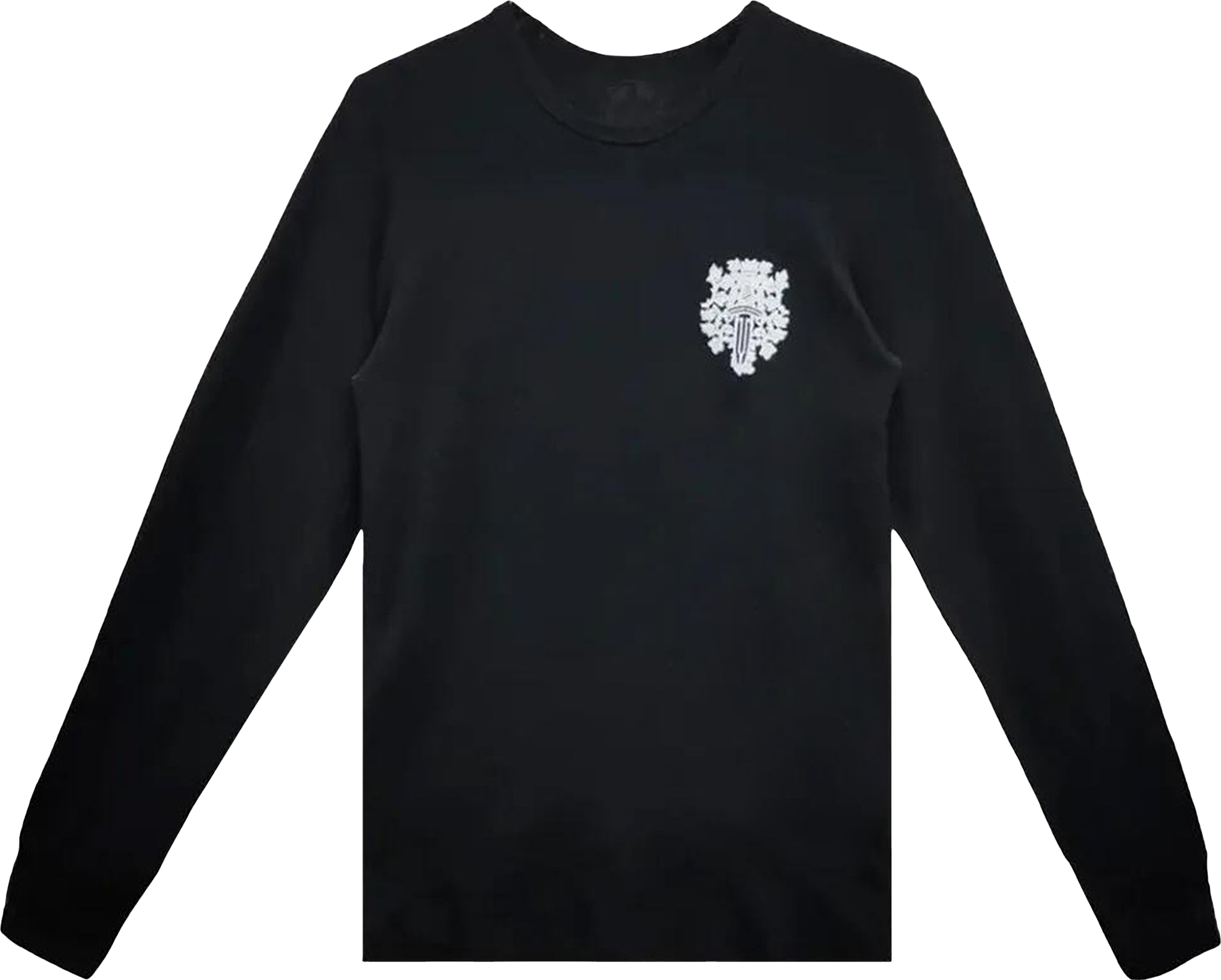Chrome Hearts Scroll Logo Long-Sleeve Thermal T-Shirt - Black