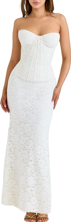 ivory sleeves for wedding dress BABARONI Long Sleeves Ivory Lace Deep Nude Lining Boho Dresses-Champagne, Champagne / US0