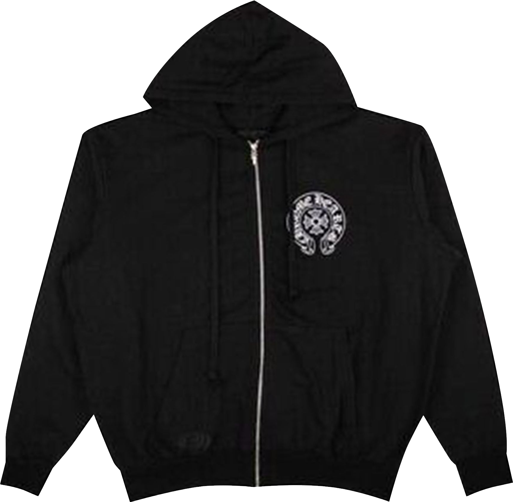 Chrome Hearts Horseshoe Logo Zip Up Hoodie - Black | Editorialist