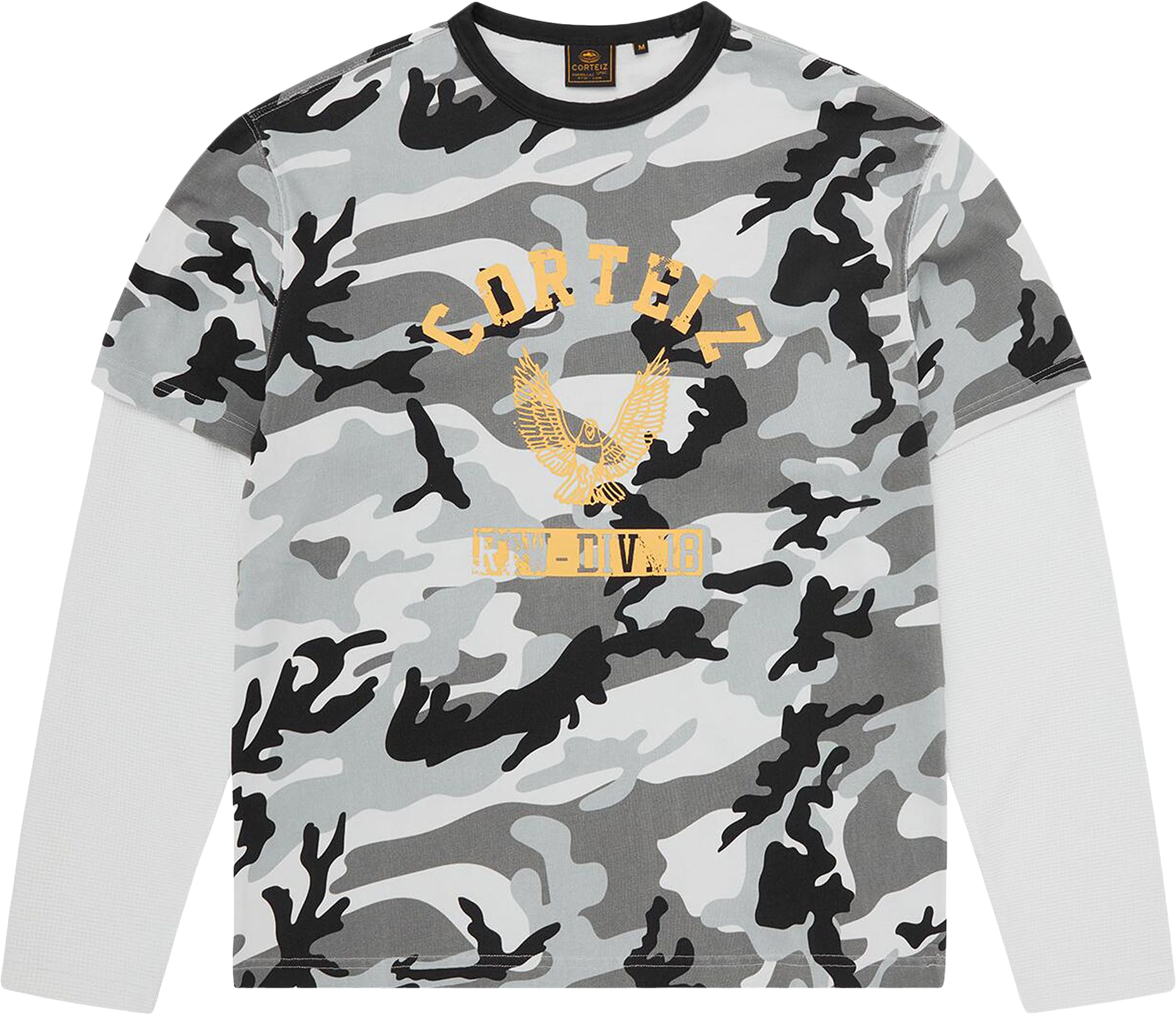 Corteiz Eagle Camo Thermal Long-Sleeve - White | Editorialist