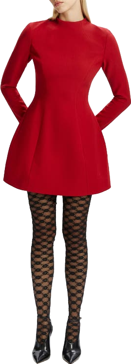 chinese dress ladies DELPHI LONG SLEEVE HOURGLASS MINI DRESS