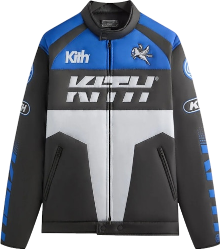 Kith Moto Full Zip Brixton Jacket - Blue | Editorialist