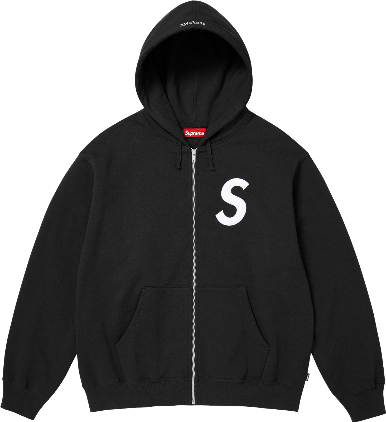 Supreme S Logo Zip Up Hooded Sweatshirt - Red | Editorialist